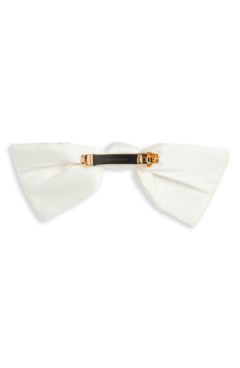 Lele Sadoughi Paloma Crystal Embellished Bow Barette, Alternate, color, April Diamond