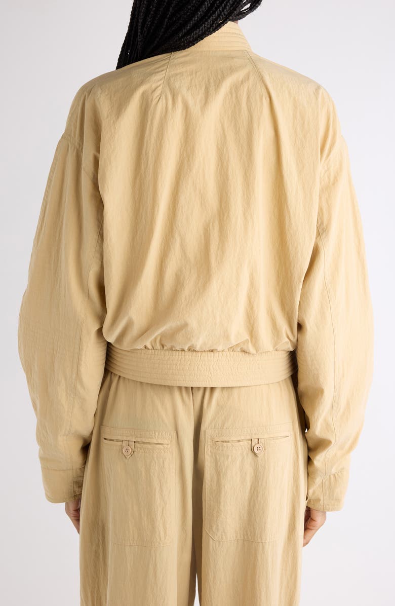 Isabel Marant Tricia Draped Bomber Jacket, Alternate, color, Desert