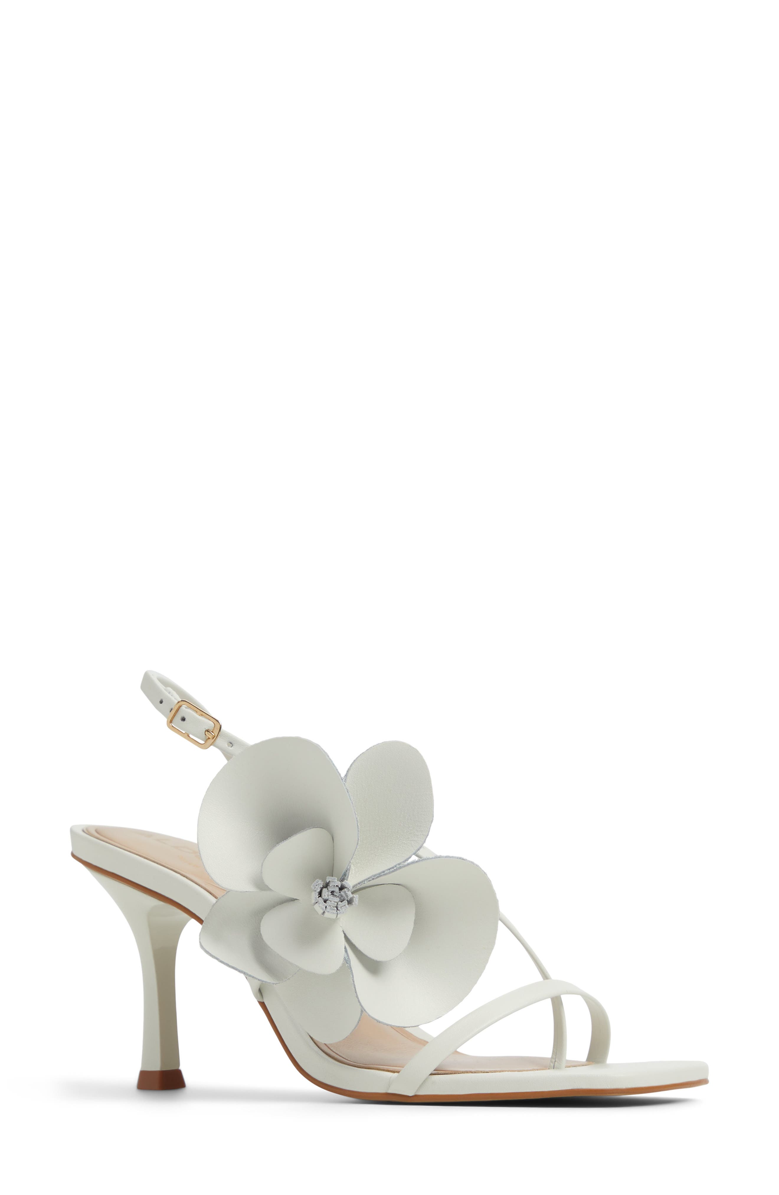 ALDO Sandflower Slingback Sandal, Main, color, White/ Bone