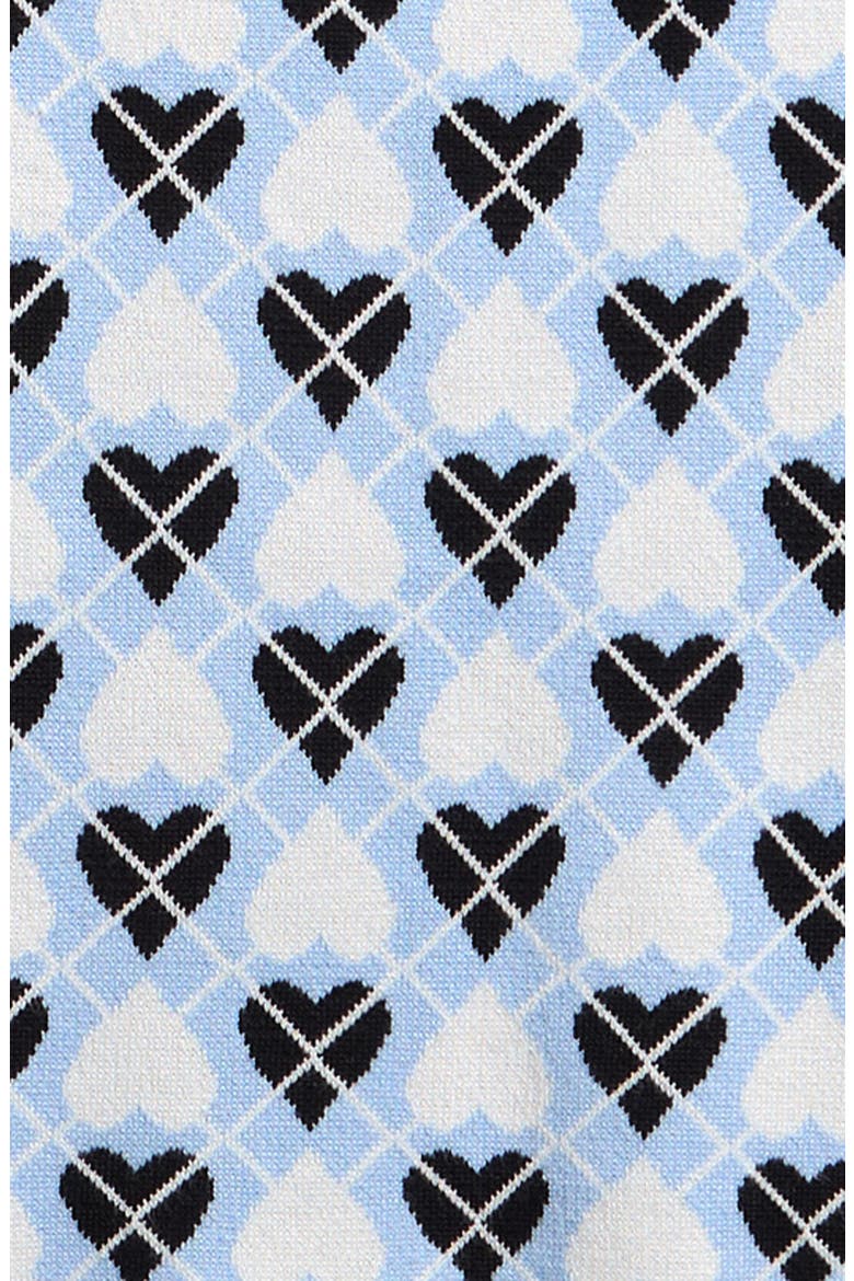 Kids' Heart Argyle Cardigan, Camisole & Skirt 3-Piece Set, Alternate, color, CANDY BLUE HEATHER