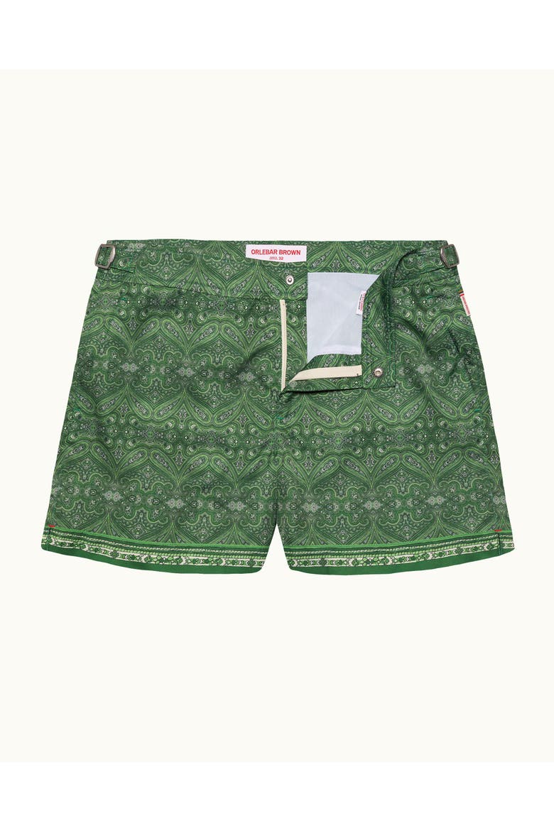 Setter Exclusive Shorter-Length Tailored-Fit Swim Shorts, Main, color, BANANA LEAF