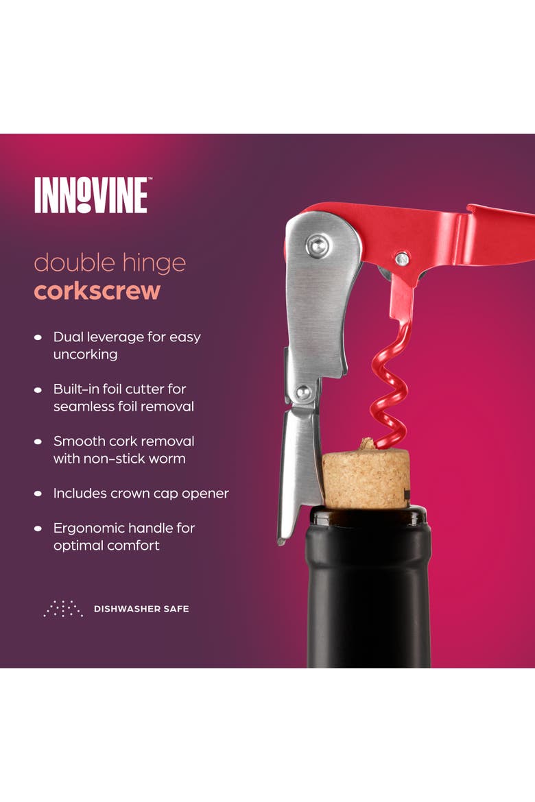 Double Hinge Corkscrew, Alternate, color, Raspberry