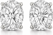 DLORIA Elena Oval Moissanite Vermeil Stud Earrings