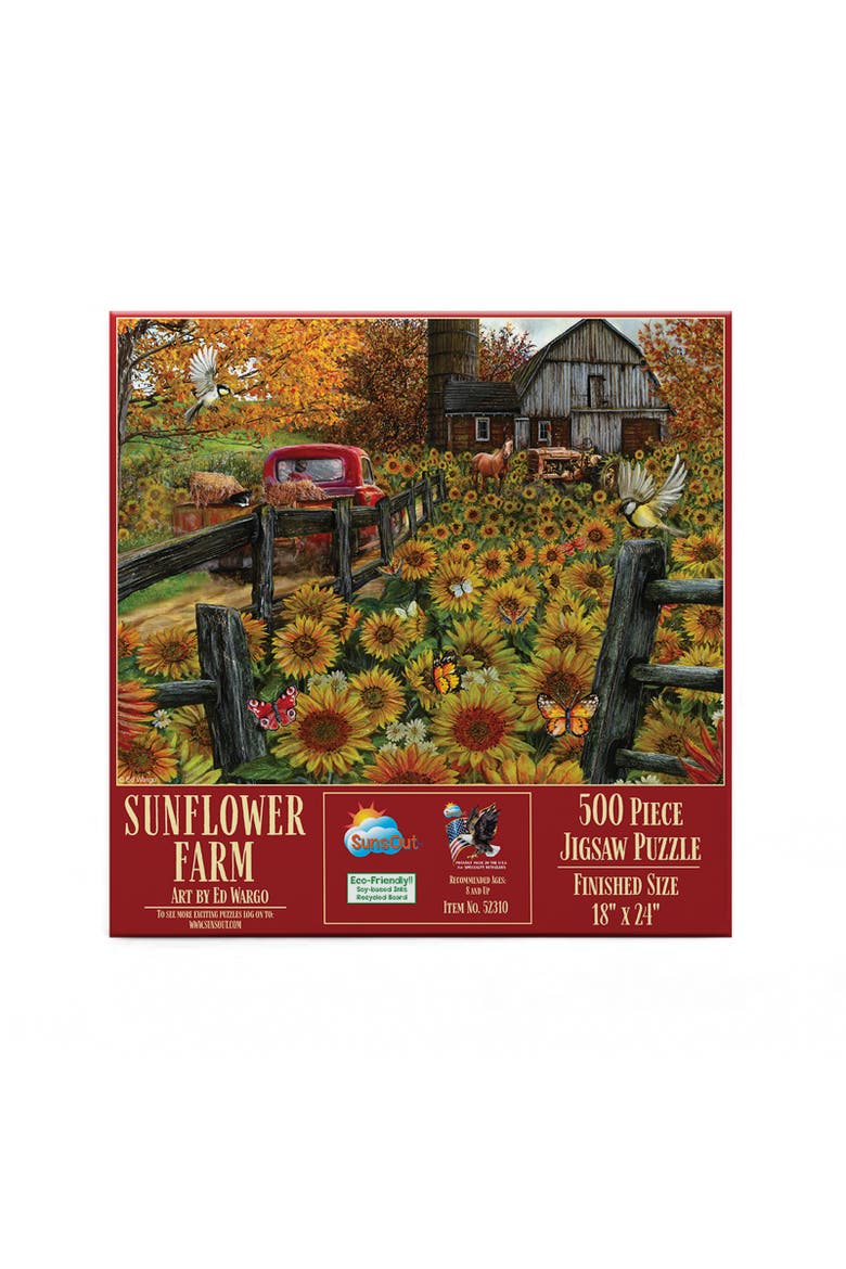 Sunflower Farm 500 piece Jigsaw Puzzle for Adults, Alternate, color, Multicolor
