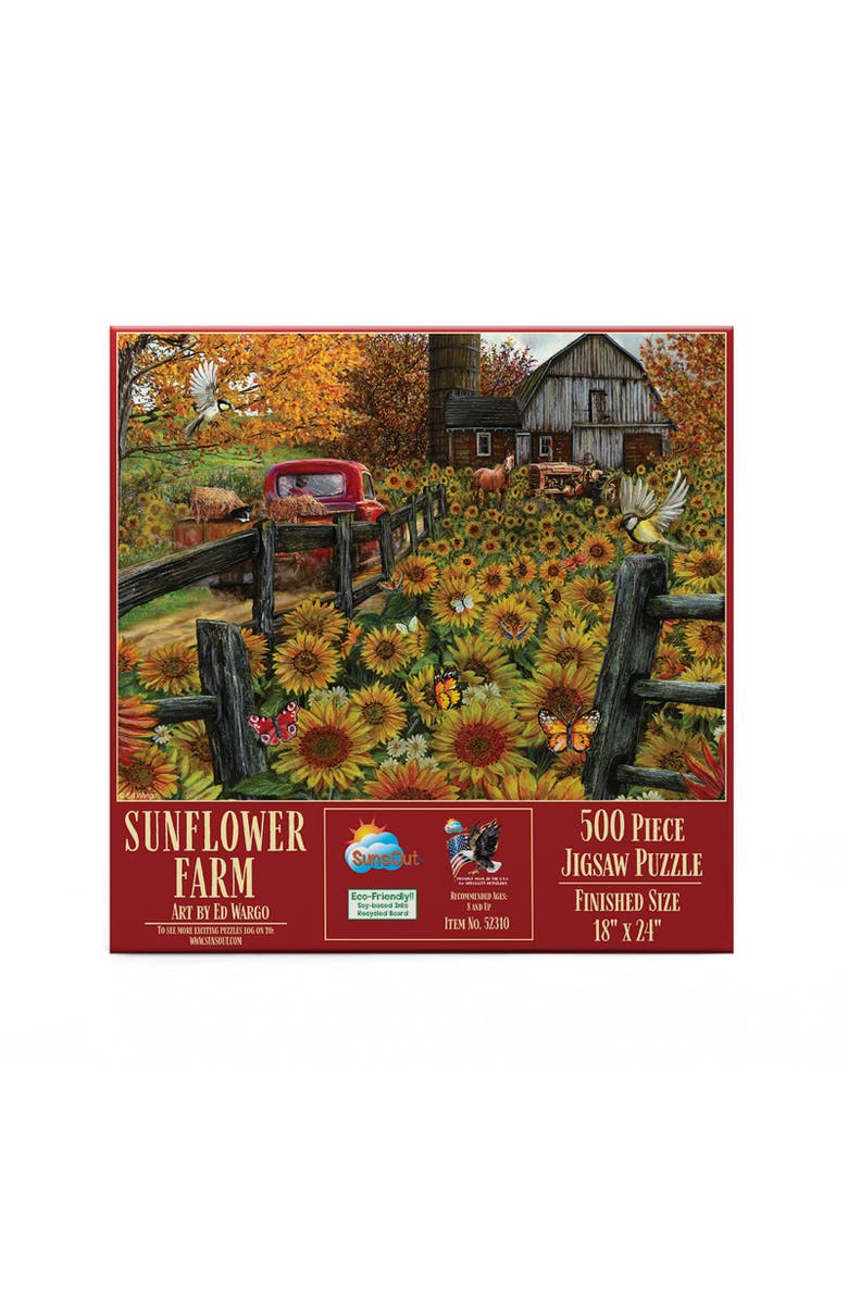 Sunsout Sunflower Farm 500 piece Jigsaw Puzzle for Adults, Alternate, color, Multicolor