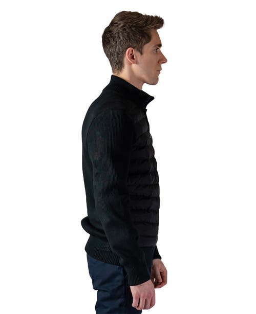 Woodpecker Hybrid Knit Jacket In Black