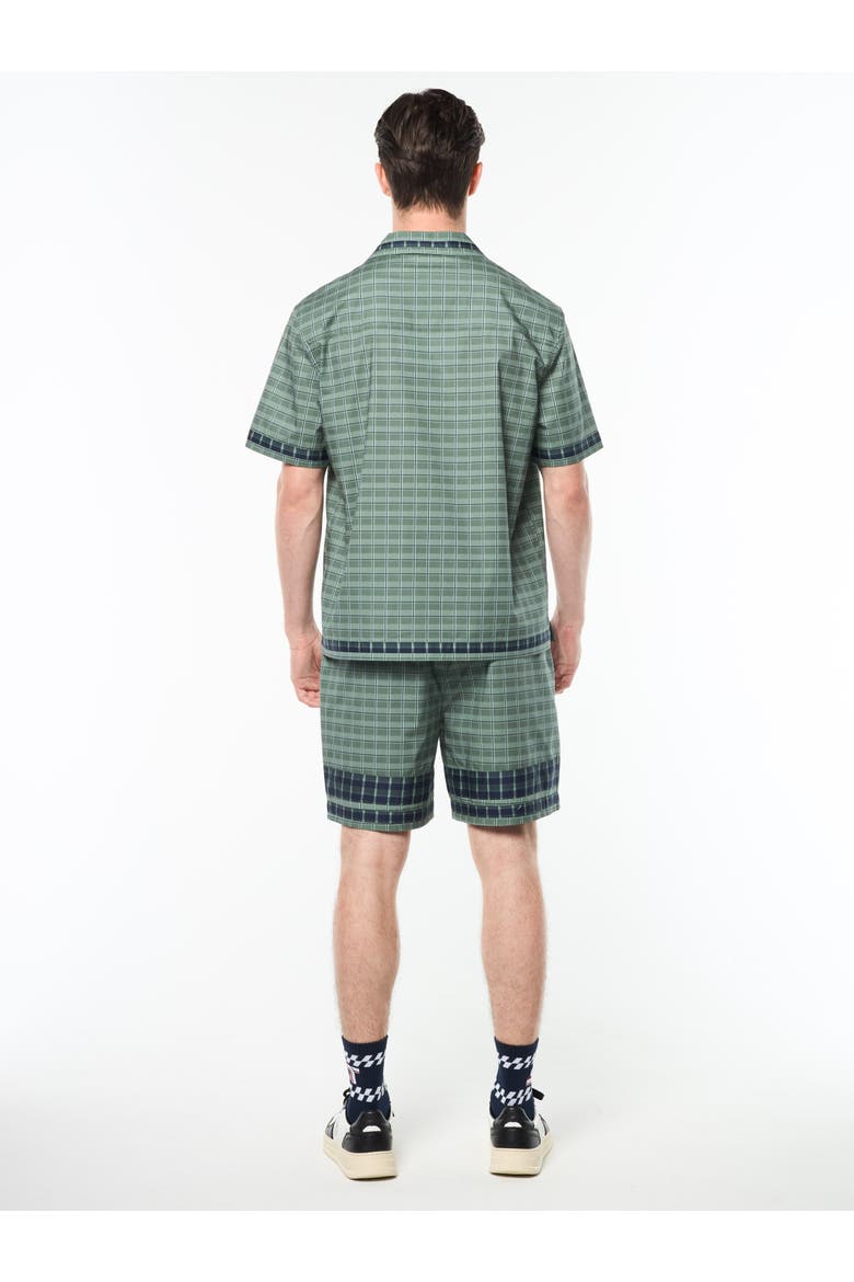 Quadretto Cabana Shirt, Alternate, color, DUCK GREEN