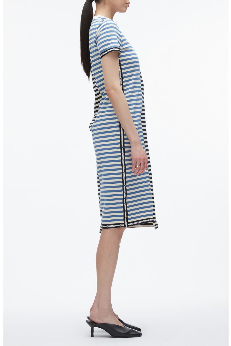 Mixed Stripe Cotton T-Shirt Dress, Alternate, color, MIDNIGHT MULTI
