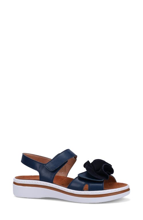 Ron White Frances Slingback Platform Wedge Sandal In French Navy