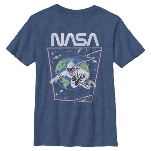 Boy's NASA Distressed Astronaut in Space  Graphic T-Shirt