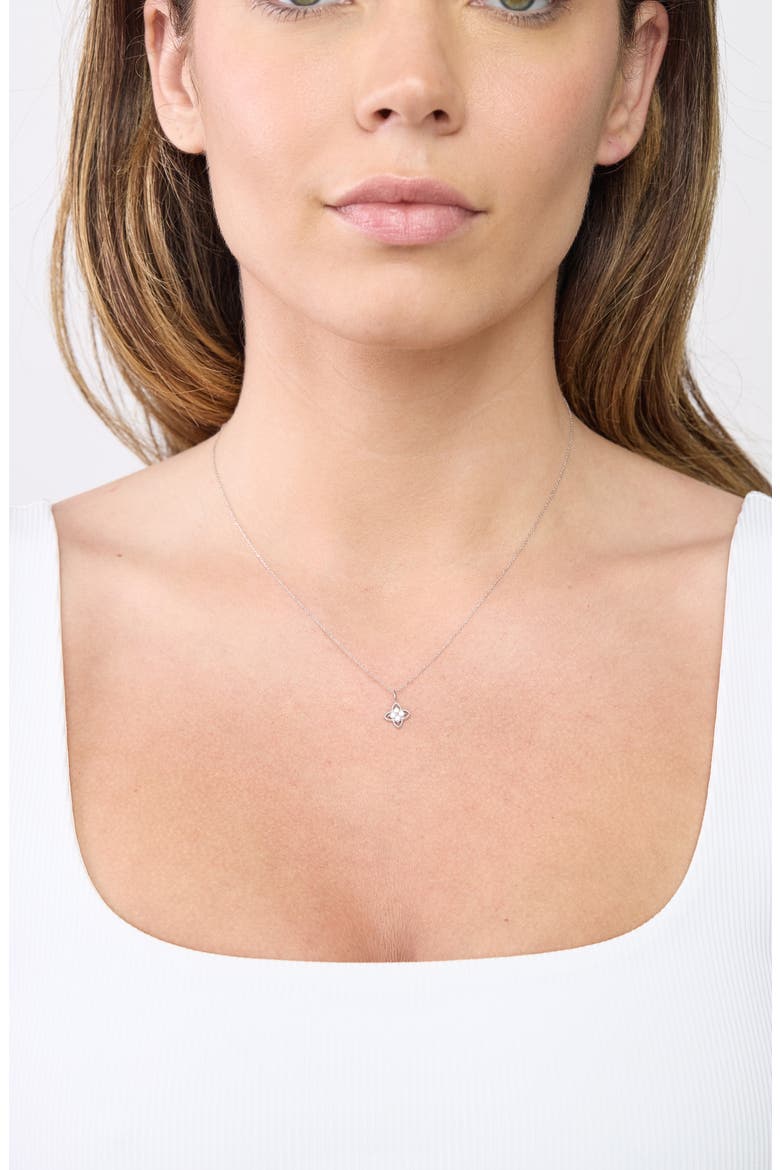 Getty 18k Gold Diamond Necklace, Alternate, color, 18KW