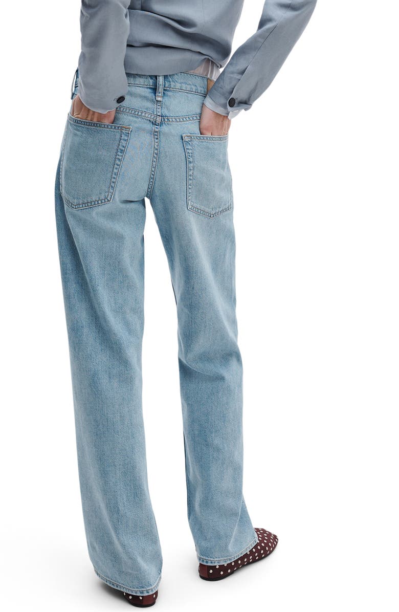 rag & bone Featherweight Cam Mid Rise Relaxed Straight Leg Jeans, Alternate, color, Moon