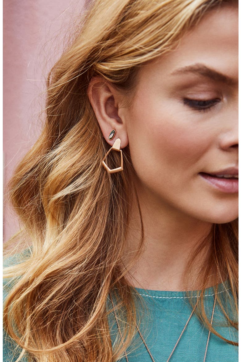 Paxton Drop Earrings, Alternate, color, ROSE GOLD