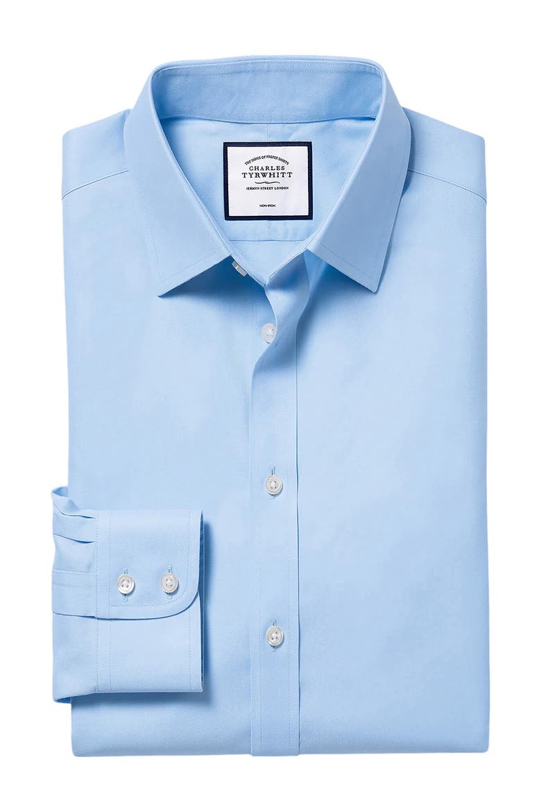 Non-Iron Twill Shirt, Main, color, SKY BLUE