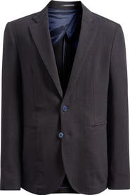 Emporio Armani Brown Textured Stretch Wool Sport Coat
