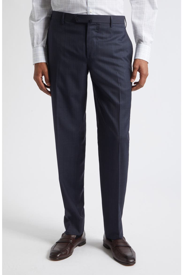 Delain Navy Check Wool Suit, Alternate, color, NAVY 810
