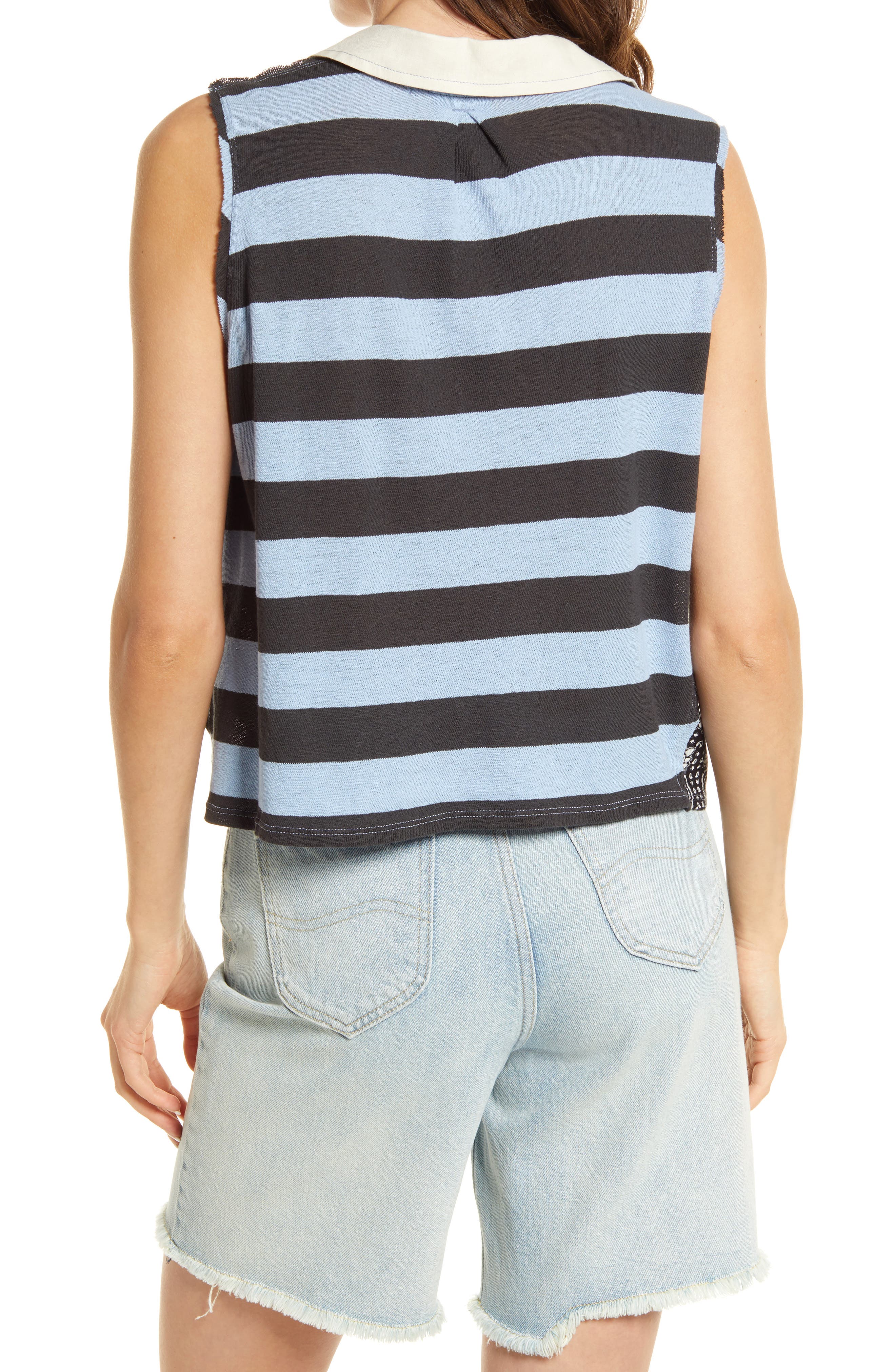 Free People Doing It Rugby Mixed Print Tank (Women) | Nordstromrack