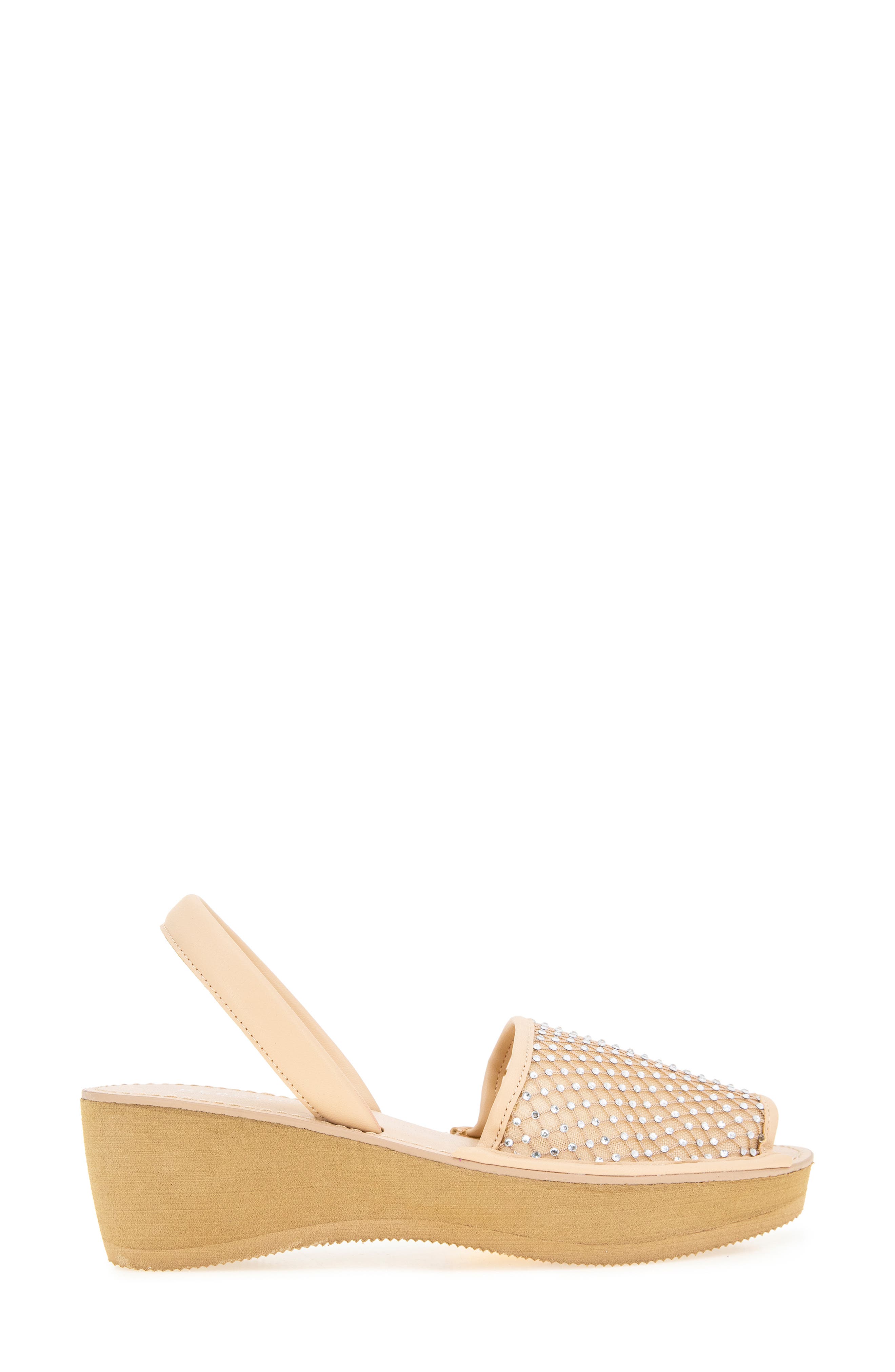 Slingback Sandal, Alternate, color, ALMOND CRYSTAL MESH