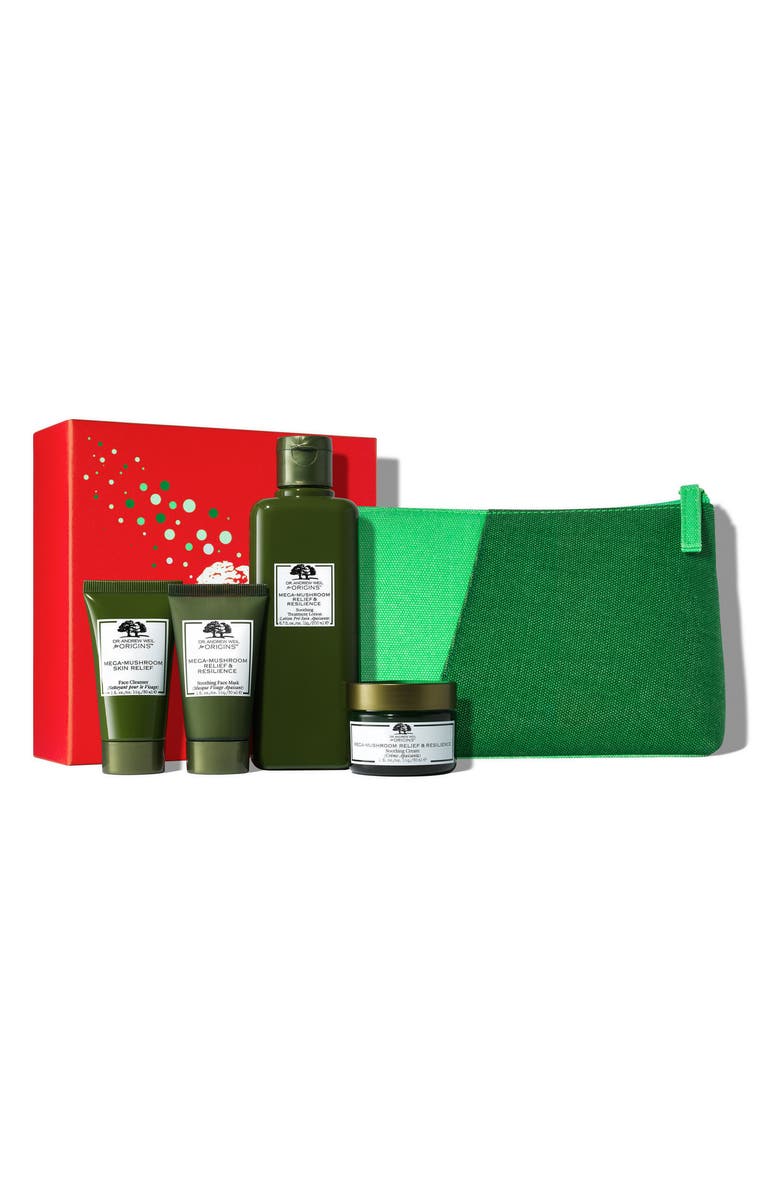 Origins Skin-Fortifying Delights Mega-Mushroom Skin Care Set USD $110 Value, Main, color, 