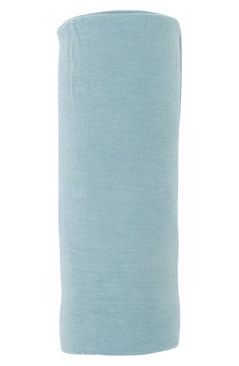 little unicorn Stretch Knit Hat & Swaddle Set, Alternate, color, Blue