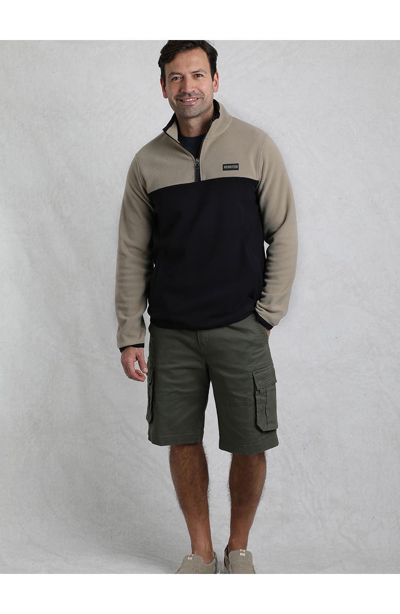 Weird Fish Tristan 1/4 Zip Microfleece, Main, color, Flint Stone