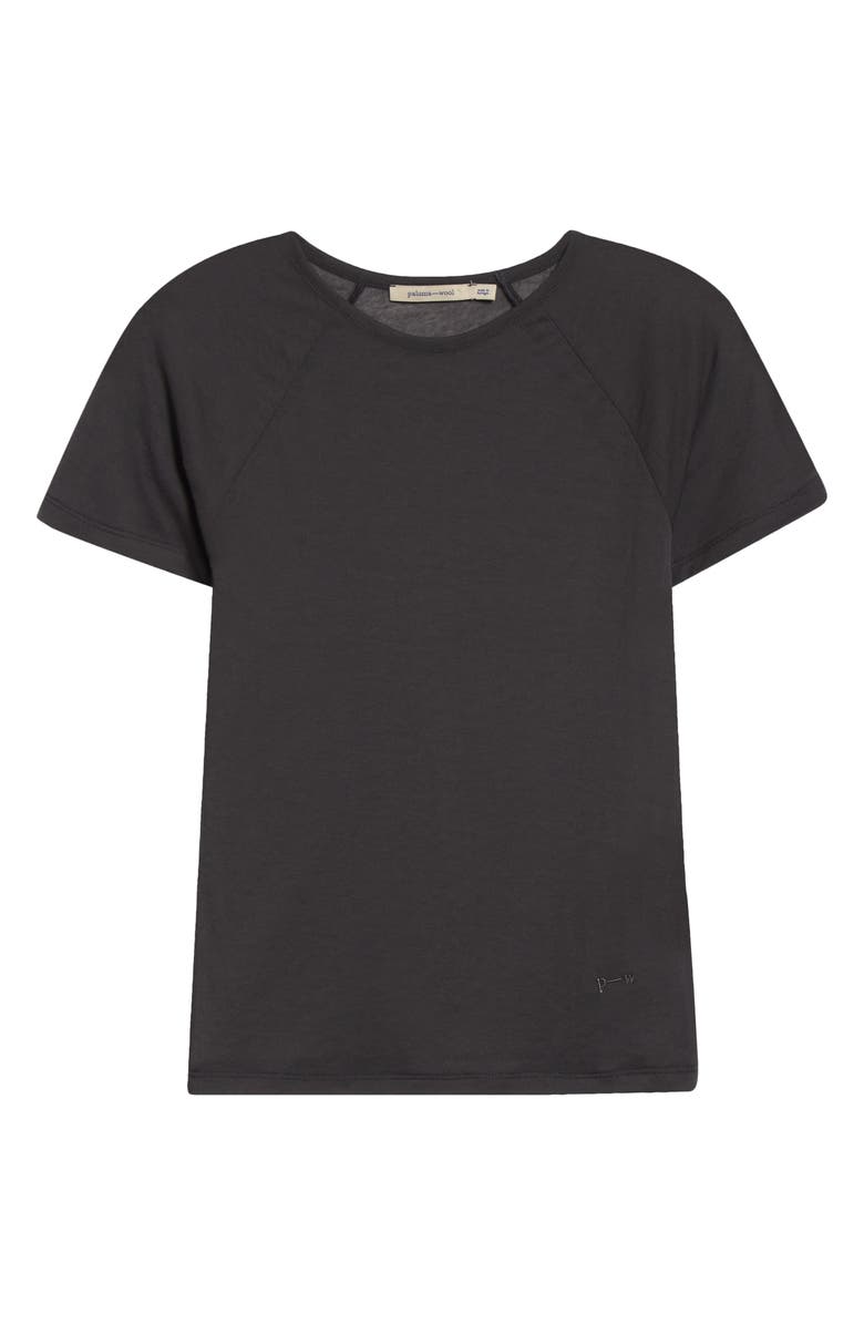 Paloma Wool Omu Raglan Sleeve Jersey Baby Tee, Alternate, color, Dark Grey