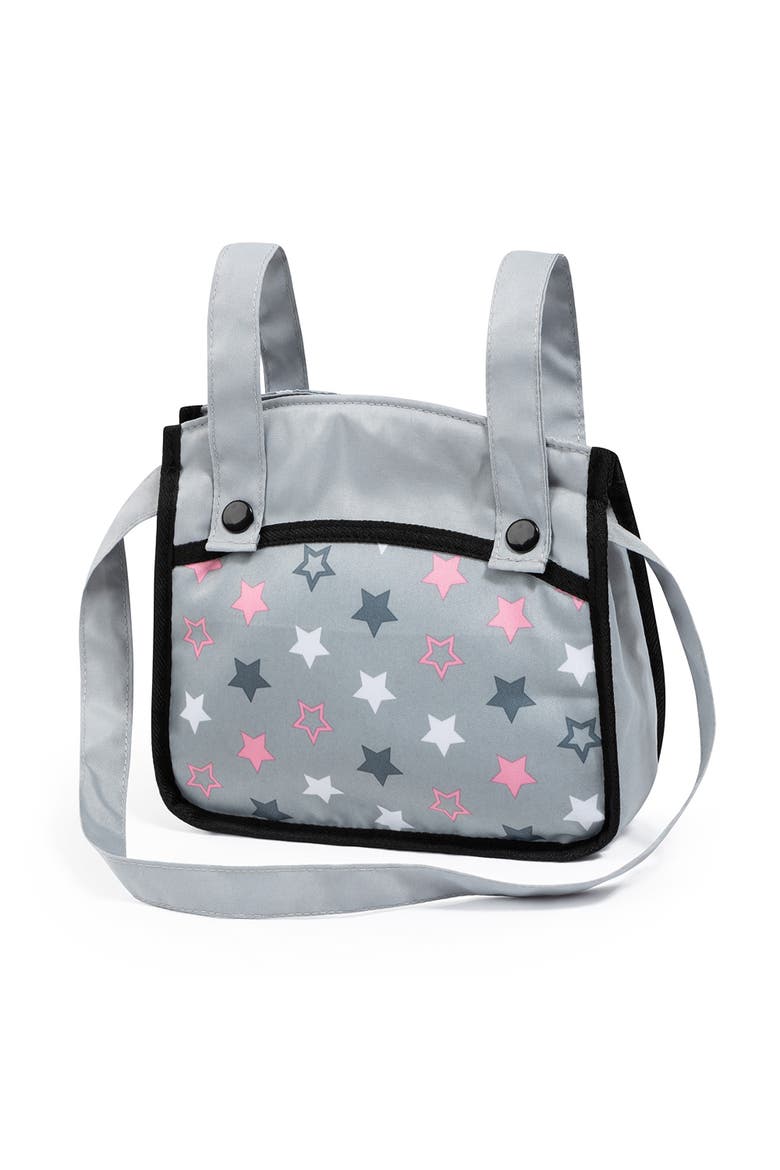 Pram Xeo, Grey, Pink, Stars, Fits Dolls Up to 18 Inch, Alternate, color, Multicolored