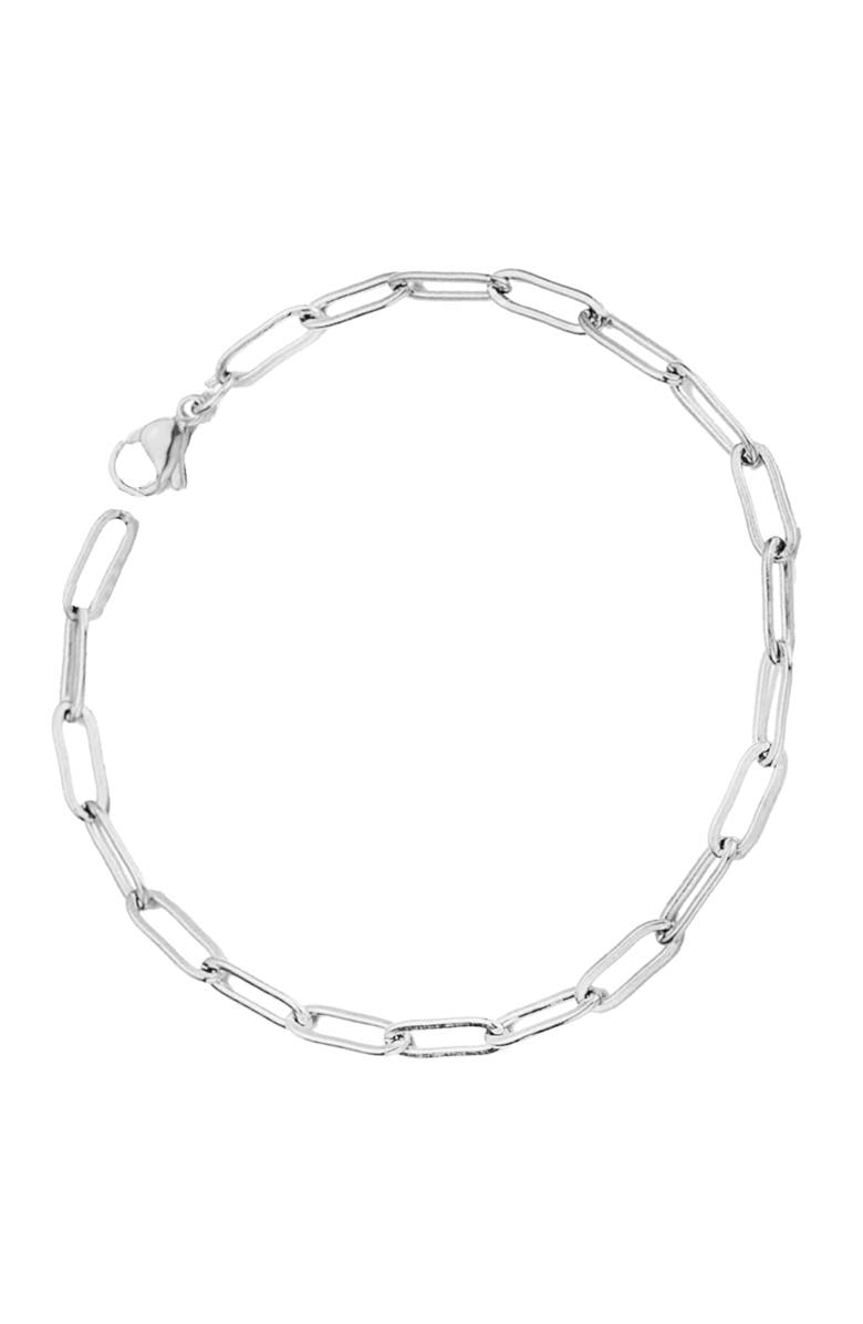 Donatello Gian Sterling Silver Anklet, Main, color, Silver