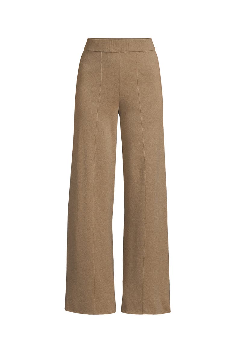 Fine Gauge Cotton Sweater Pants, Alternate, color, Vicuna Heather