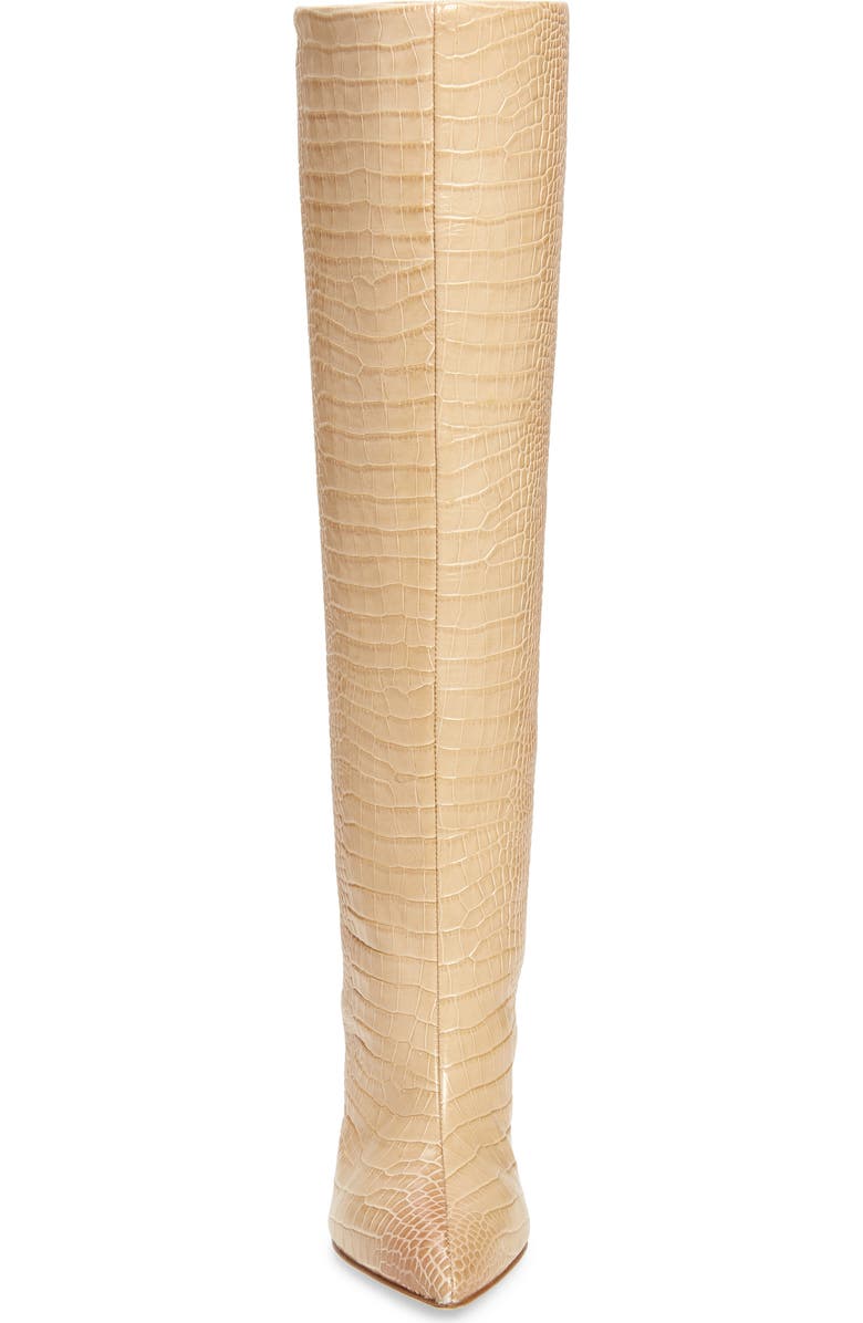 Paris Texas Croc Embossed Knee High Boot, Alternate, color,