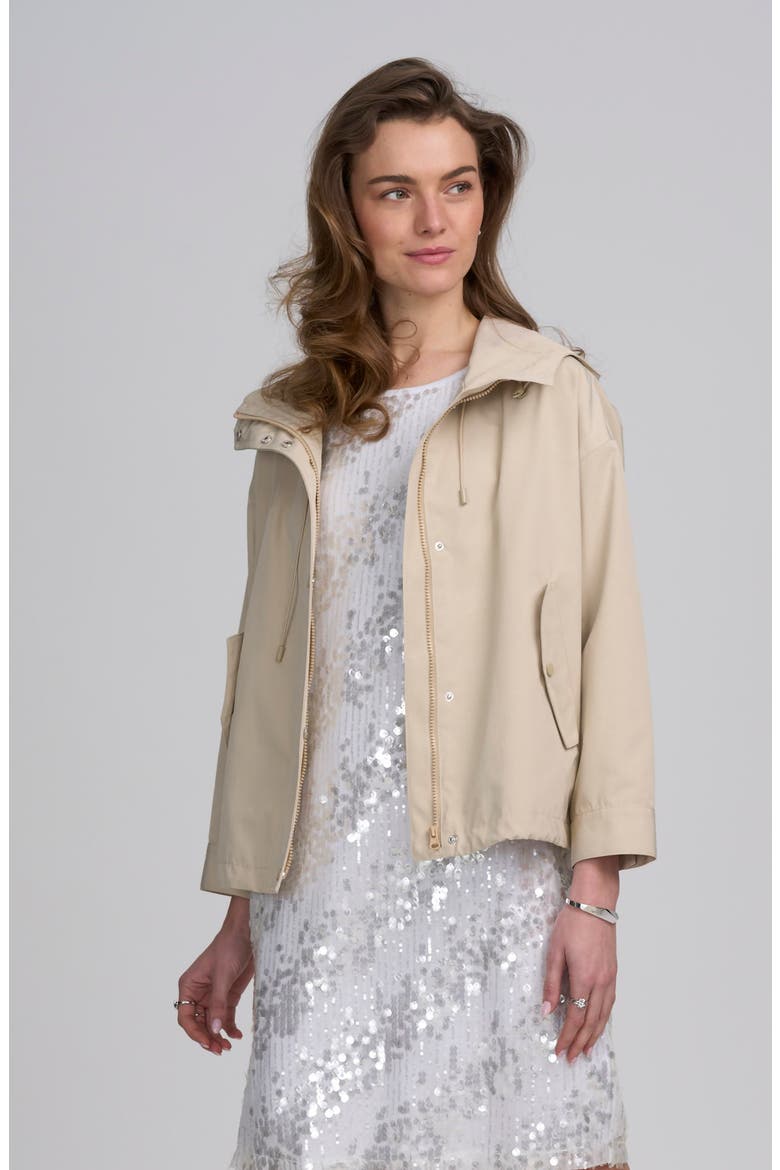 Hooded Cropped Parka Jacket, Alternate, color, LIGHT KHAKI