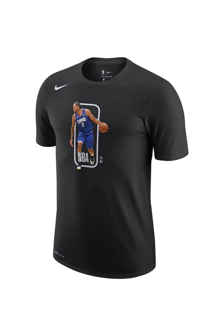 Men's Nike Kawhi Leonard Black LA Clippers Performance T-Shirt, Alternate, color, Black