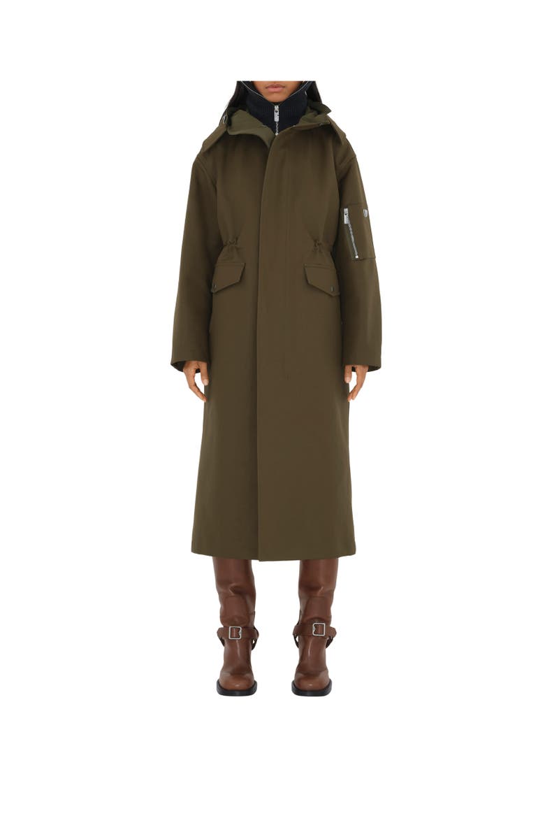 Long Faux Fur Trim Cotton Parka, Alternate, color, Loch