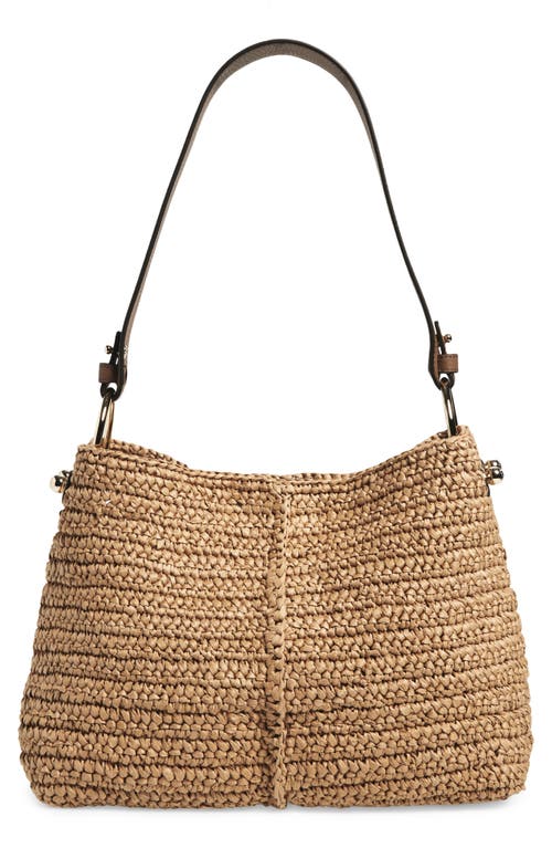 Strathberry Lana Raffia Hobo Bag In Brown
