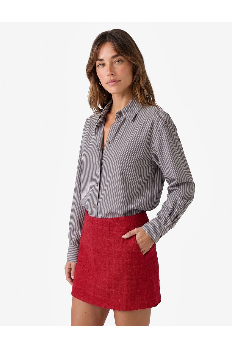 Tweed Mini Skirt, Alternate, color, RED