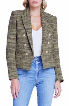 L'AGENCE Brooke Double Breasted Crop Blazer