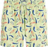 Tom & Teddy Chilli Print Performance Swim Trunks