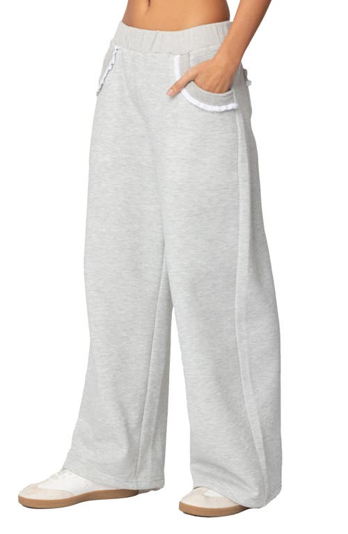 EDIKTED EDIKTED ASHTIN RUFFLE TRIM SWEATPANTS