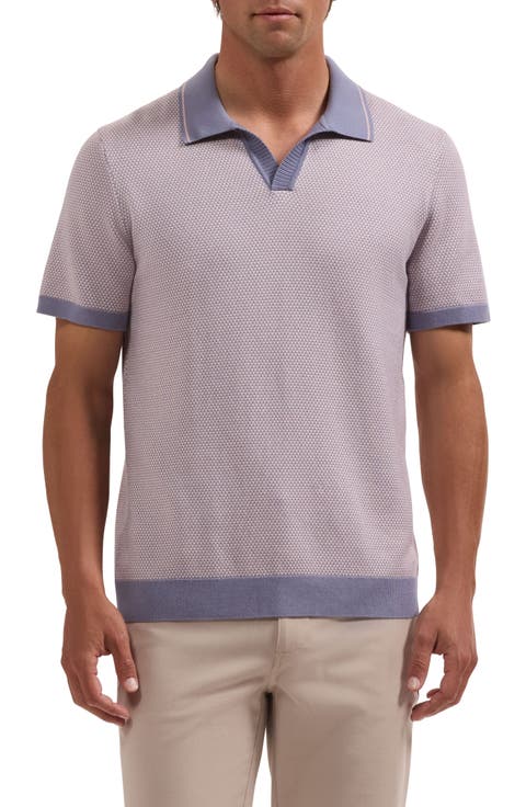 Johnny Collar Short Sleeve Sweater