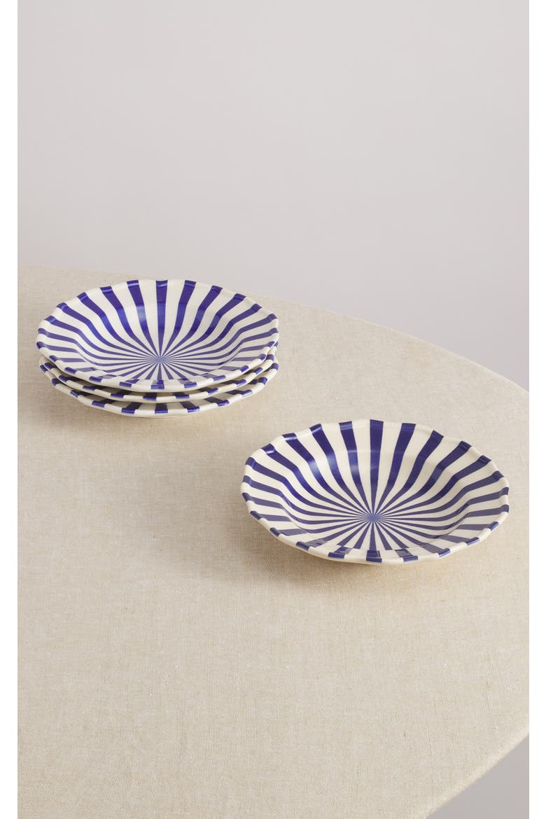 Mafalda 9,2'' Pasta Bowl Set of 4, Main, color, Blue/Cream