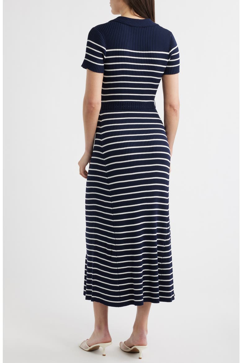 Stripe Ribbed Sweater Dress, Alternate, color, NAVY STRIPE