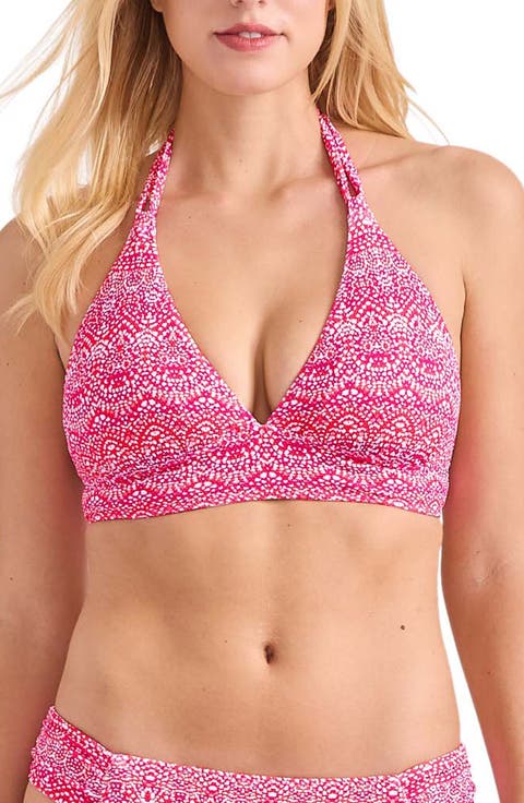 Island Cays Point Reversible Halter Bikini Top