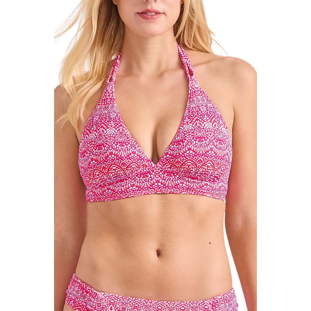 Tommy Bahama Island Cays Point Reversible Halter Bikini Top
