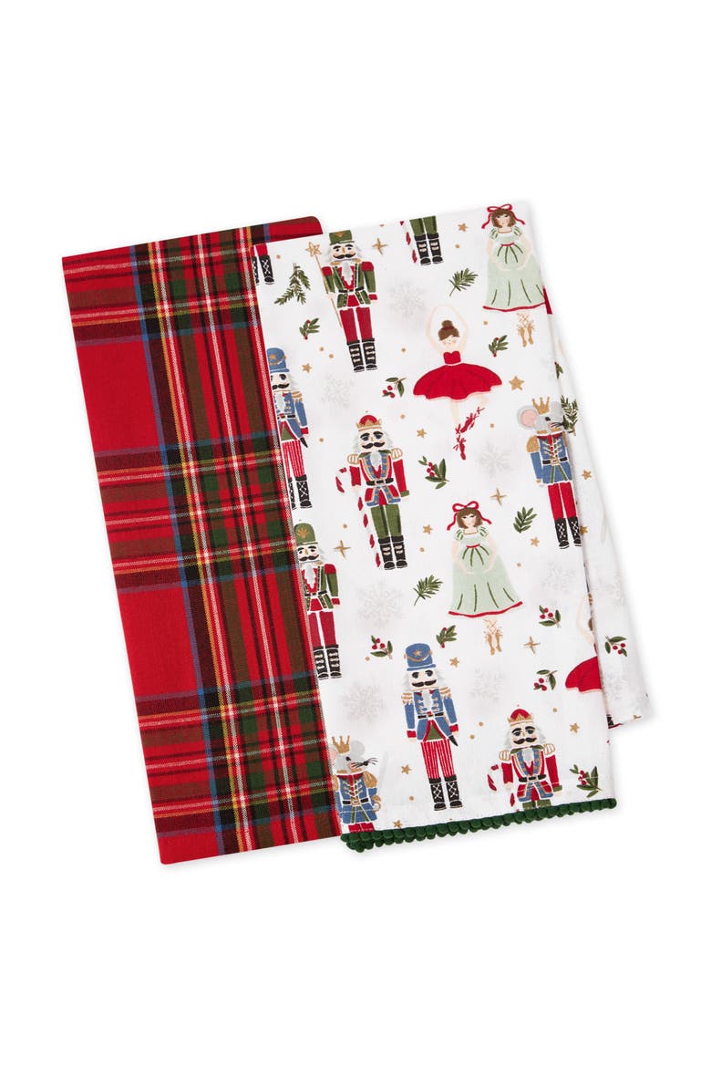 Christmas Dance Dishtowel Set of 2, Main, color, Christmas Dance