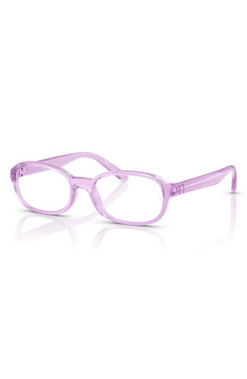 Ray Ban Ray-ban Kids' 46mm Small Pillow Optical Glasses In Transparent Violet