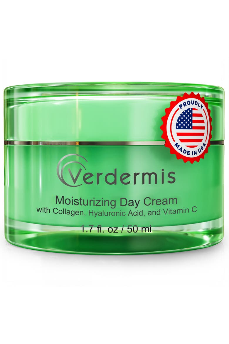 Moisturizing Day Cream with Collagen, Hyaluronic Acid, and Vitamin C, Main, color, NONE
