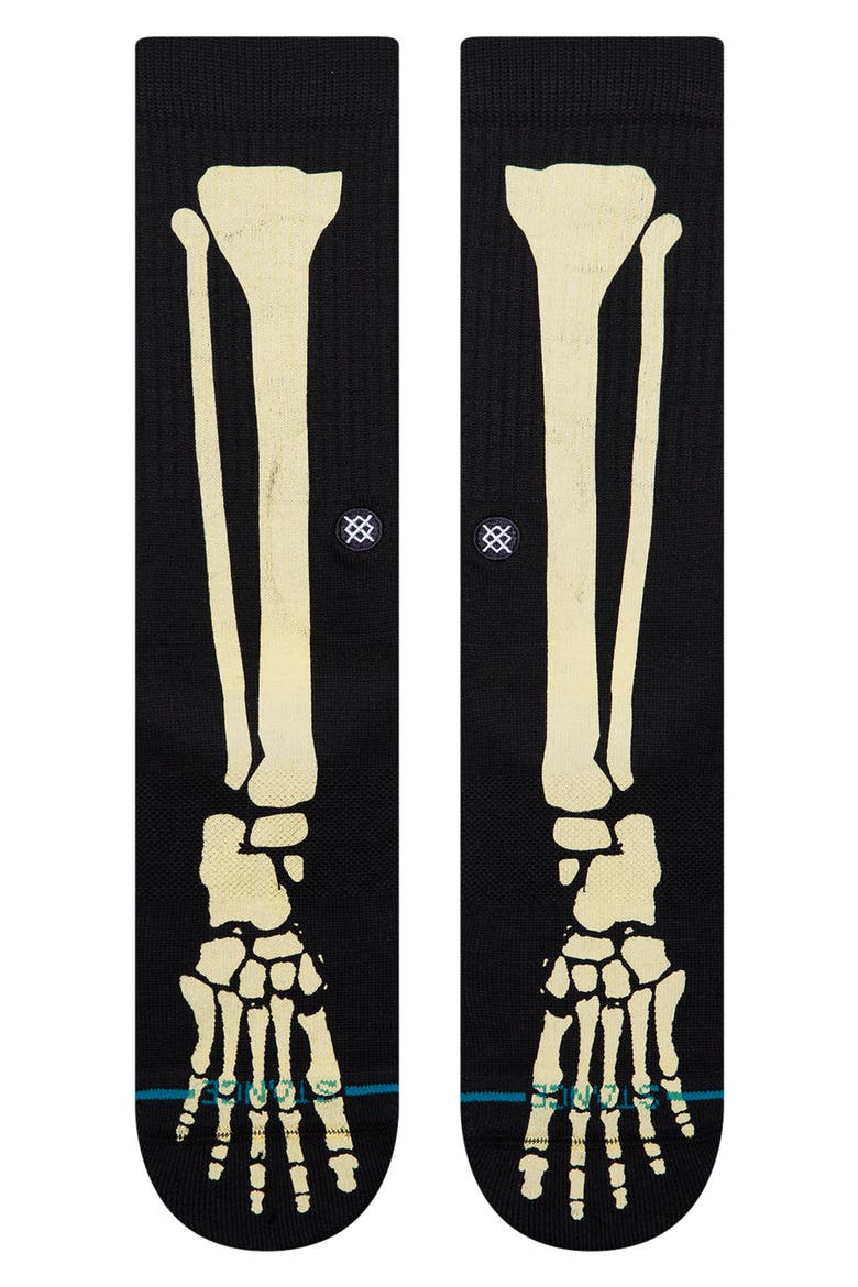 Bones 3 Crew Socks, Alternate, color, BLACK