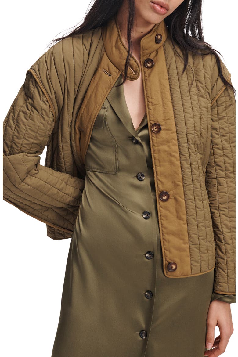 Vito Quilted Liner Jacket, Alternate, color, DARK OLIVE