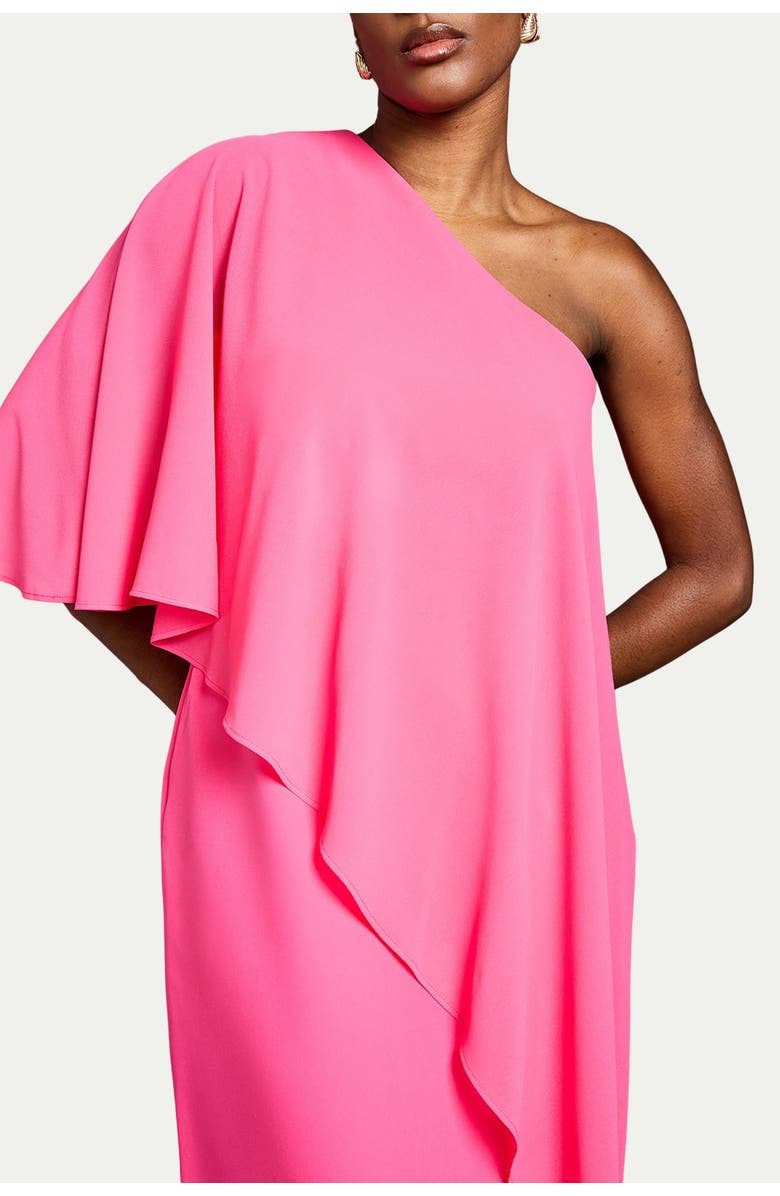 Coast Chiffon Cape Crepe Pencil Dress, Alternate, color, Magenta