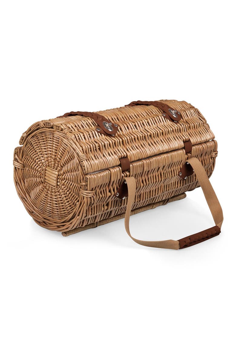 'Verona' Wicker Picnic Basket, Alternate, color, BLUE